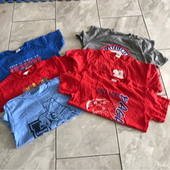 BOYS - Every Day Short Sleeves Tees / Bundle of Six Pieces | S-M - Picture 1 of 6